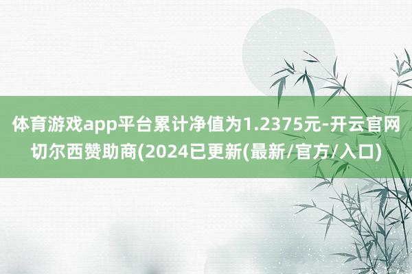 体育游戏app平台累计净值为1.2375元-开云官网切尔西赞助商(2024已更新(最新/官方/入口)