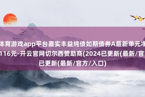 体育游戏app平台嘉实丰益纯债如期债券A最新单元净值为1.0116元-开云官网切尔西赞助商(2024已更新(最新/官方/入口)