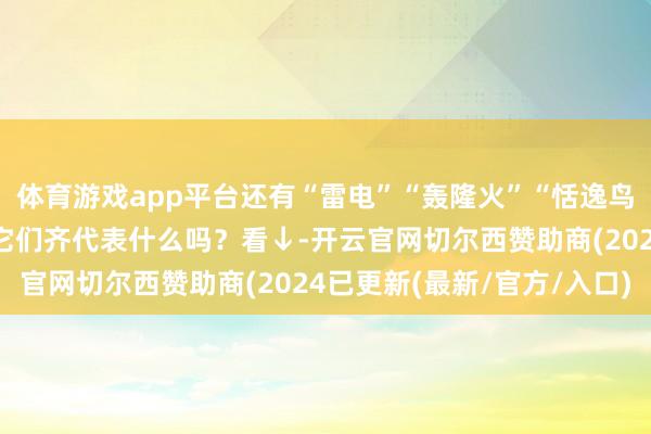体育游戏app平台还有“雷电”“轰隆火”“恬逸鸟”“祥云”……你知谈它们齐代表什么吗？看↓-开云官网切尔西赞助商(2024已更新(最新/官方/入口)