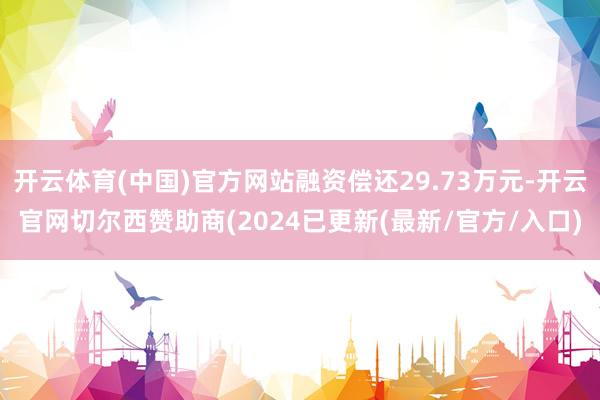 开云体育(中国)官方网站融资偿还29.73万元-开云官网切尔西赞助商(2024已更新(最新/官方/入口)
