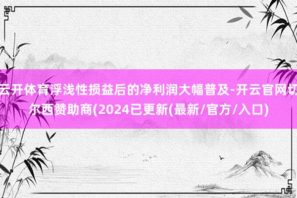云开体育浮浅性损益后的净利润大幅普及-开云官网切尔西赞助商(2024已更新(最新/官方/入口)