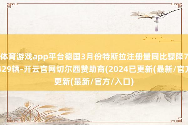 体育游戏app平台德国3月份特斯拉注册量同比骤降76%至1429辆-开云官网切尔西赞助商(2024已更新(最新/官方/入口)