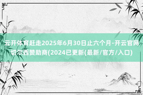 云开体育赶走2025年6月30日止六个月-开云官网切尔西赞助商(2024已更新(最新/官方/入口)