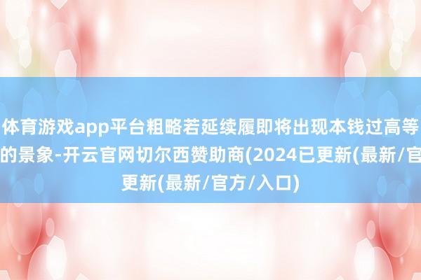 体育游戏app平台粗略若延续履即将出现本钱过高等显失平正的景象-开云官网切尔西赞助商(2024已更新(最新/官方/入口)